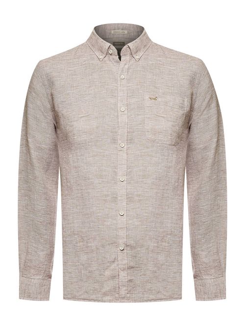 CAMISA M/L para HOMBRE SHR-LINENTEX-SPM25 BISON